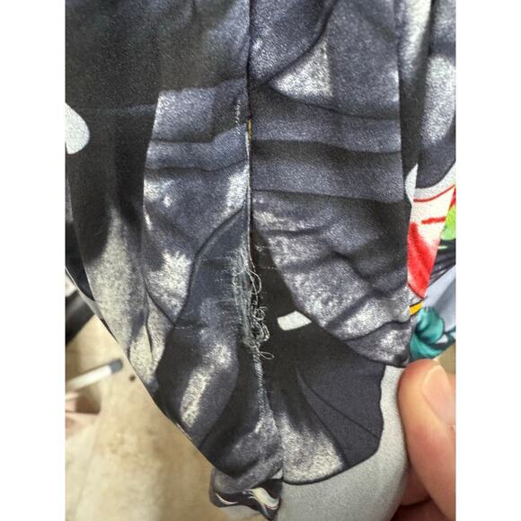 Badgley Mischka Floral Grommet Maxi Halter Size 4 Wedding Guest Vacation - Picture 11 of 12